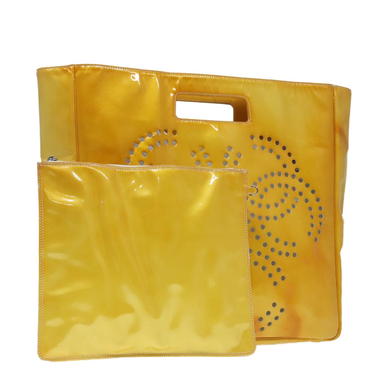 Chanel Triple Coco Yellow Patent Leather Handbag (Pre-Owned) Size ONE SIZE - 10 Thumbnail