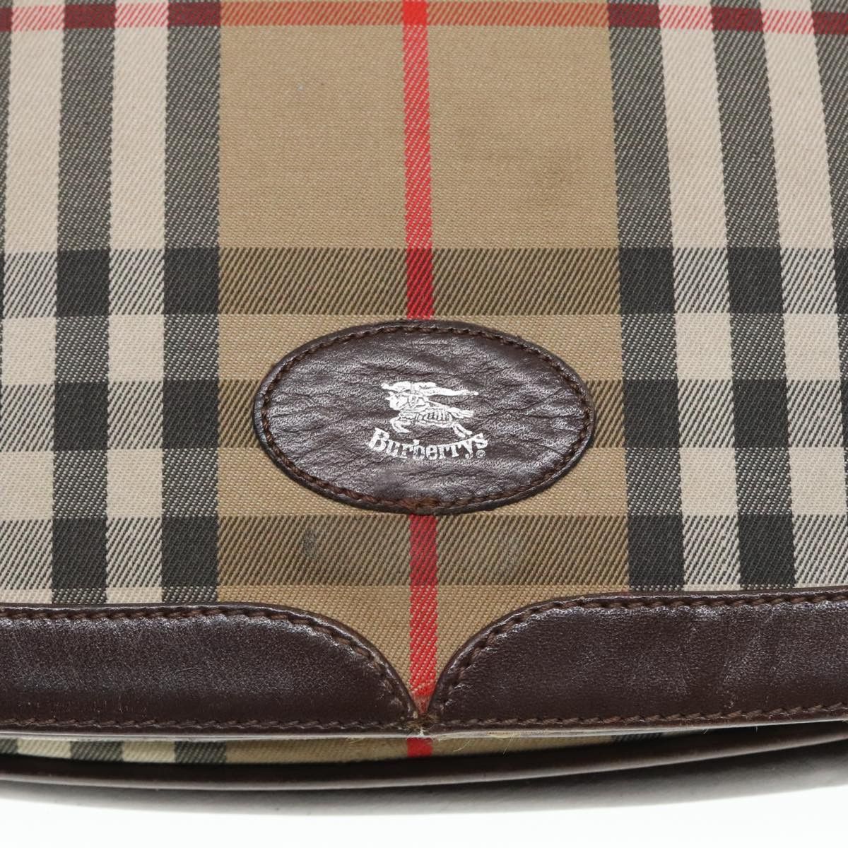 Burberry Nova Check Beige Canvas Shoulder Bag (Pre-Owned) Size ONE SIZE - 13 Thumbnail