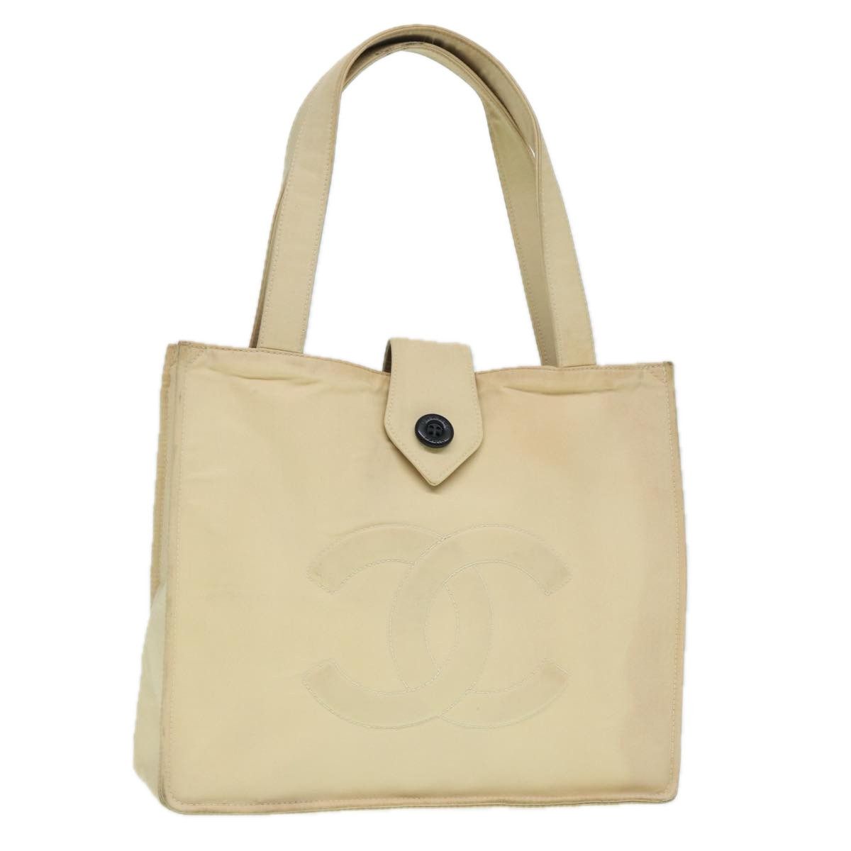 Chanel Coco Mark Beige Synthetic Handbag (Pre-Owned) Size ONE SIZE - 12 Thumbnail
