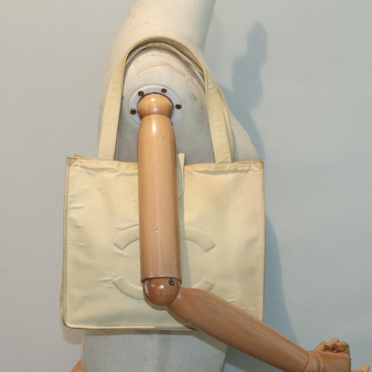 Chanel Coco Mark Beige Synthetic Handbag (Pre-Owned) Size ONE SIZE - 15 Thumbnail