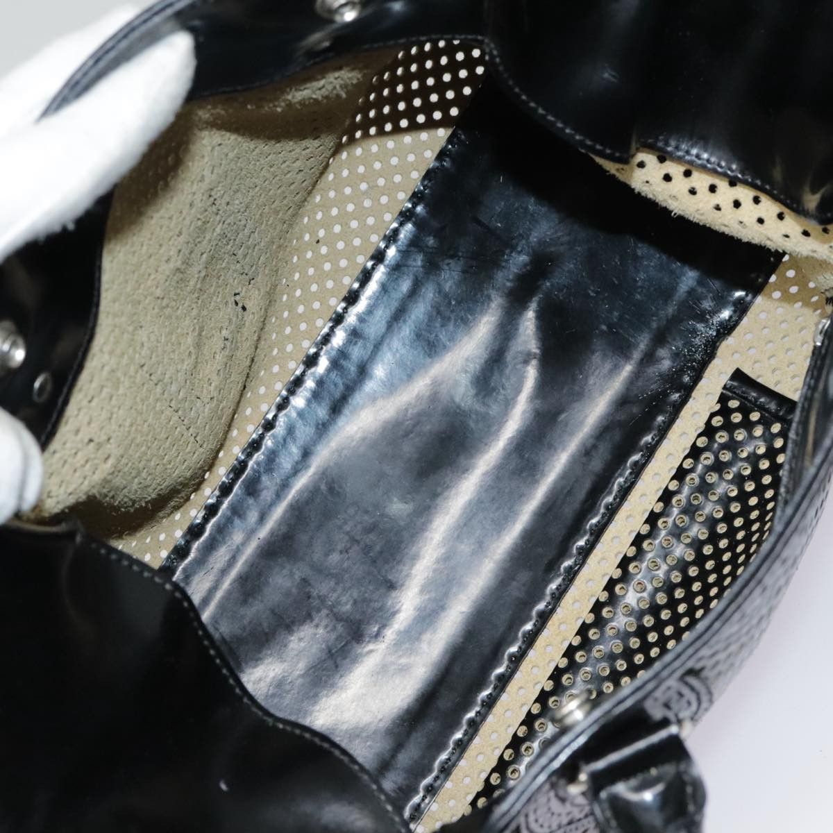Fendi Black Patent Leather Shopper Bag (Pre-Owned) Size ONE SIZE - 10 Thumbnail