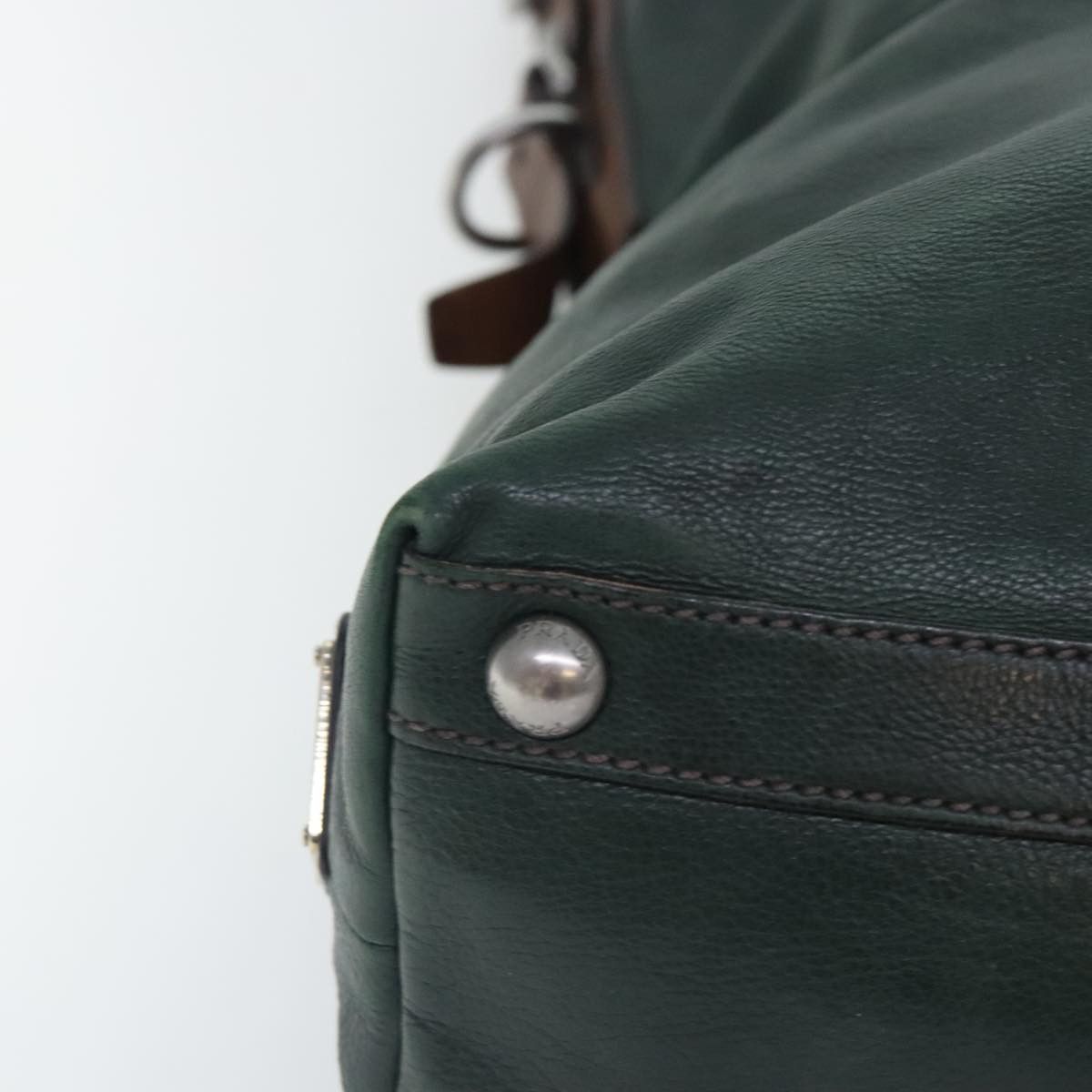 Prada Green Leather Tote Bag (Pre-Owned) Size ONE SIZE - 6 Thumbnail