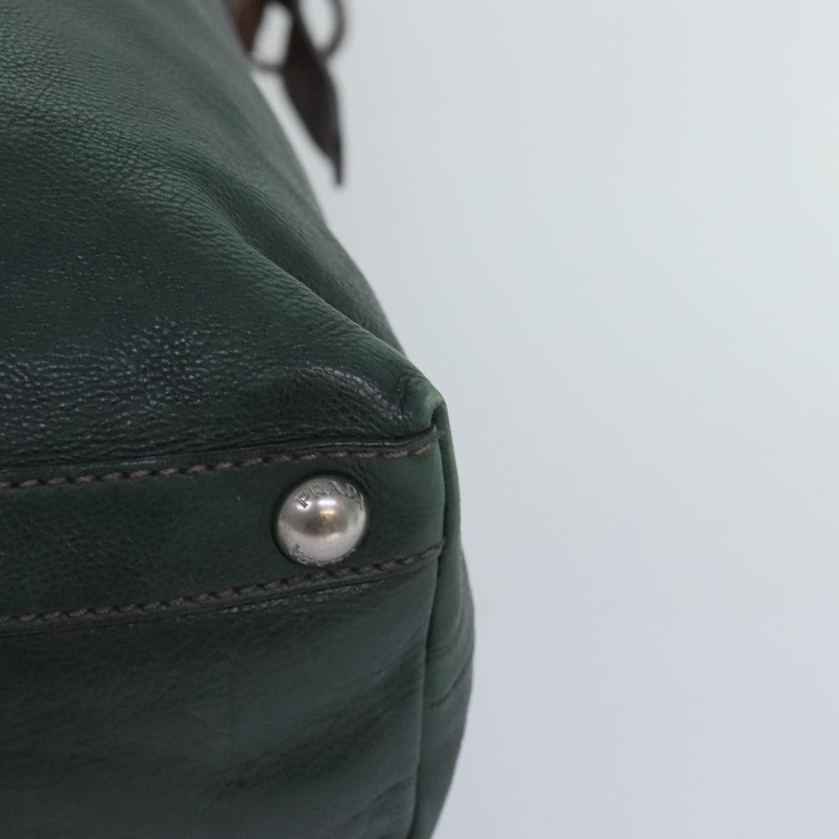 Prada Green Leather Tote Bag (Pre-Owned) Size ONE SIZE - 7 Thumbnail