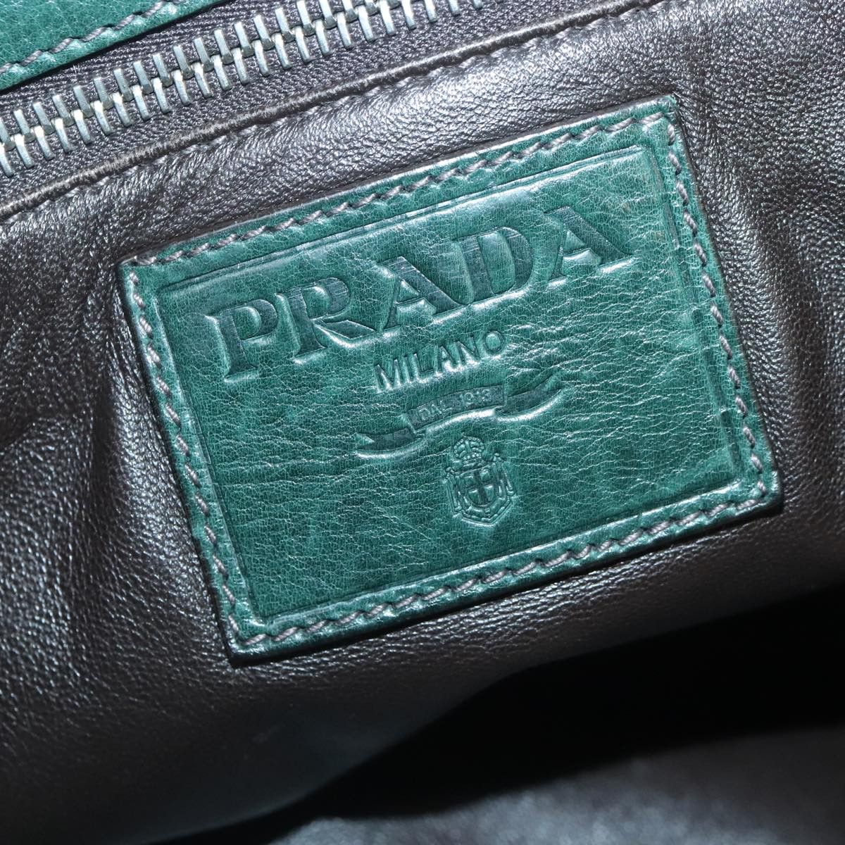 Prada Green Leather Tote Bag (Pre-Owned) Size ONE SIZE - 15 Thumbnail