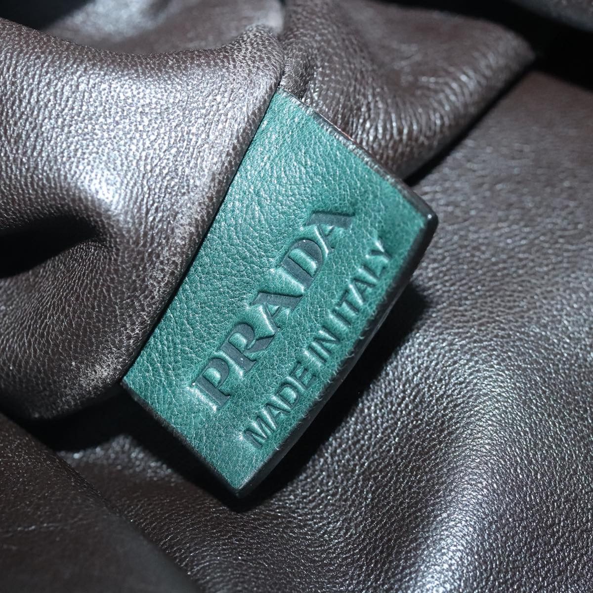 Prada Green Leather Tote Bag (Pre-Owned) Size ONE SIZE - 11 Thumbnail
