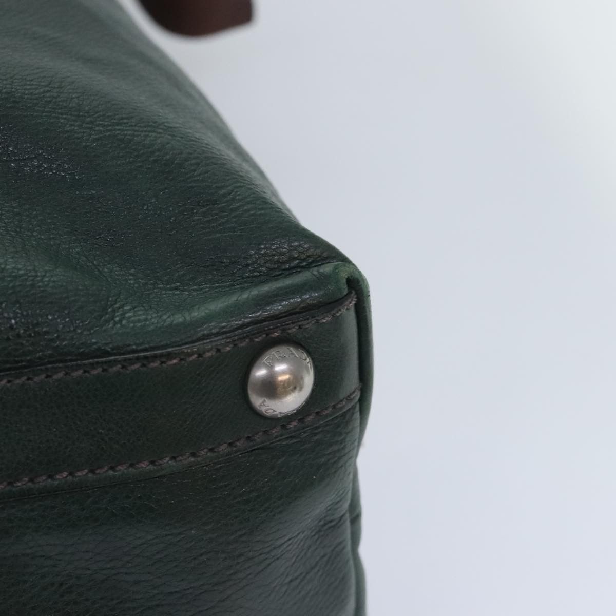 Prada Green Leather Tote Bag (Pre-Owned) Size ONE SIZE - 9 Thumbnail