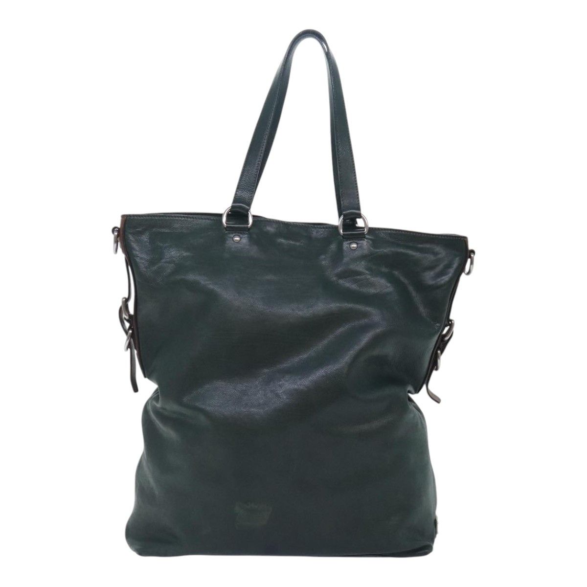 Prada Green Leather Tote Bag (Pre-Owned) Size ONE SIZE - 2 Thumbnail