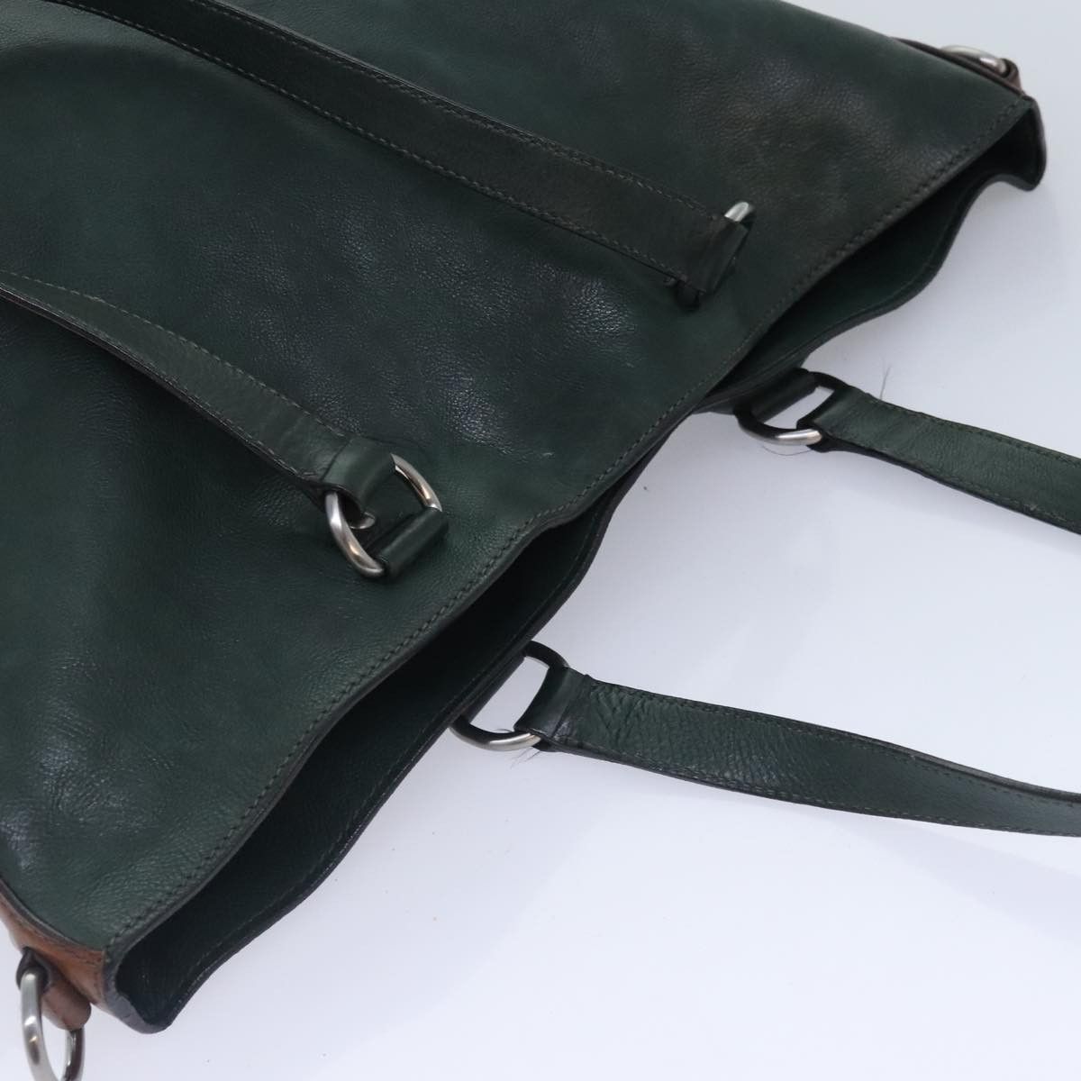 Prada Green Leather Tote Bag (Pre-Owned) Size ONE SIZE - 17 Thumbnail