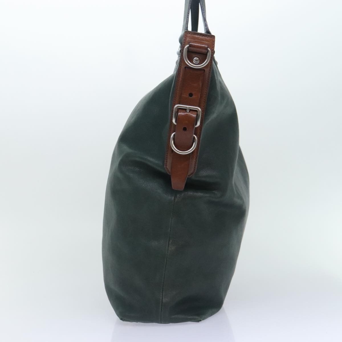 Prada Green Leather Tote Bag (Pre-Owned) Size ONE SIZE - 3 Thumbnail