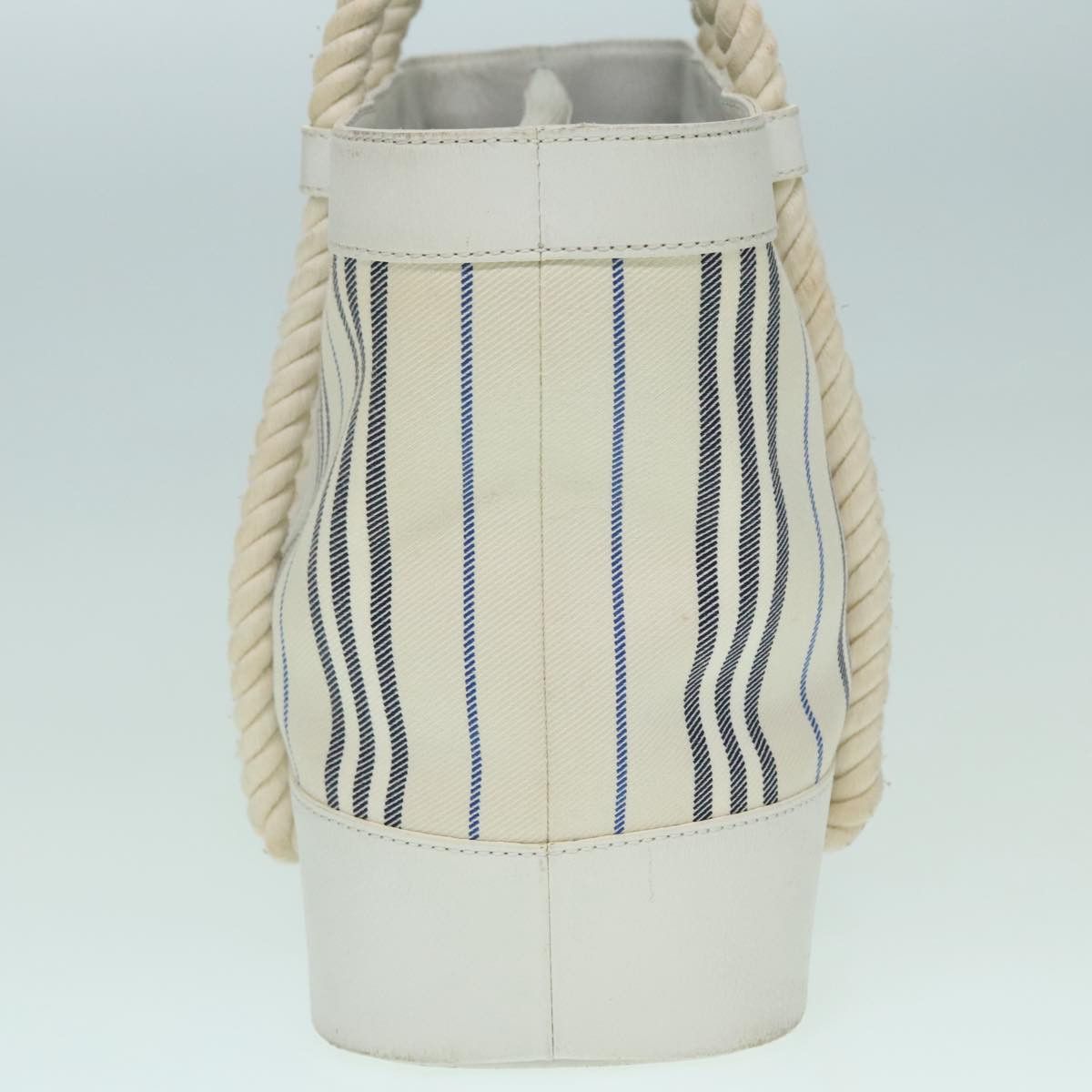 Burberry White Canvas Handbag (Pre-Owned) Size ONE SIZE - 4 Thumbnail