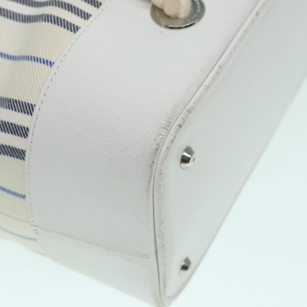 Burberry White Canvas Handbag (Pre-Owned) Size ONE SIZE - 10 Thumbnail