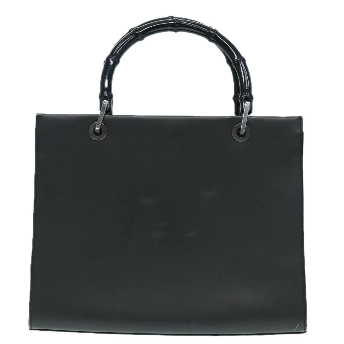 Gucci Bamboo Black Leather Handbag (Pre-Owned) Size ONE SIZE - 2 Thumbnail