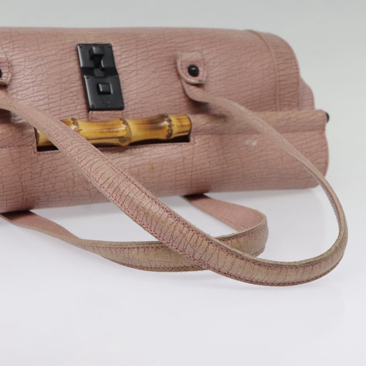 Gucci Bamboo Pink Leather Handbag (Pre-Owned) Size ONE SIZE - 5 Thumbnail