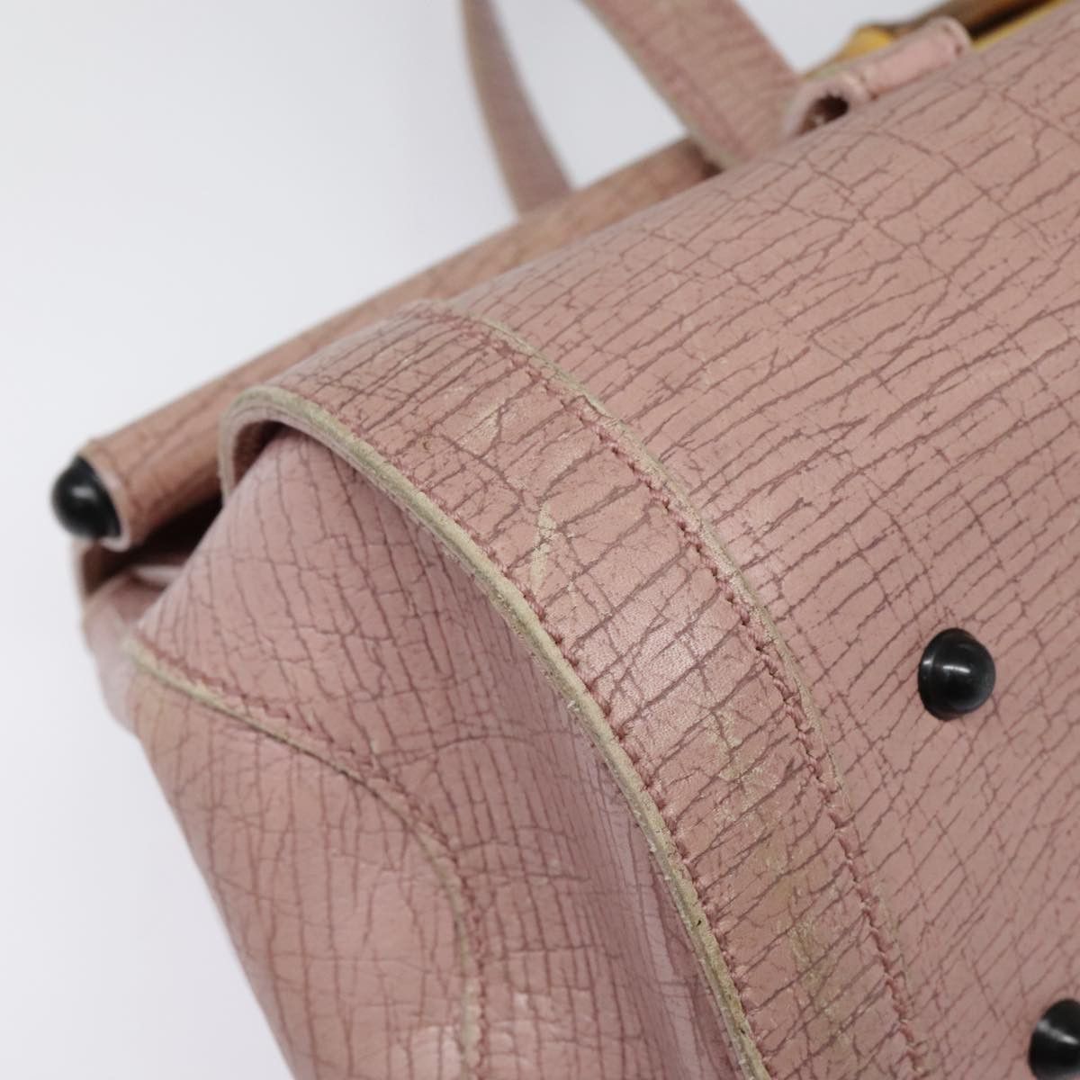 Gucci Bamboo Pink Leather Handbag (Pre-Owned) Size ONE SIZE - 16 Thumbnail