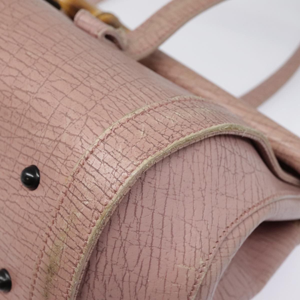 Gucci Bamboo Pink Leather Handbag (Pre-Owned) Size ONE SIZE - 17 Thumbnail
