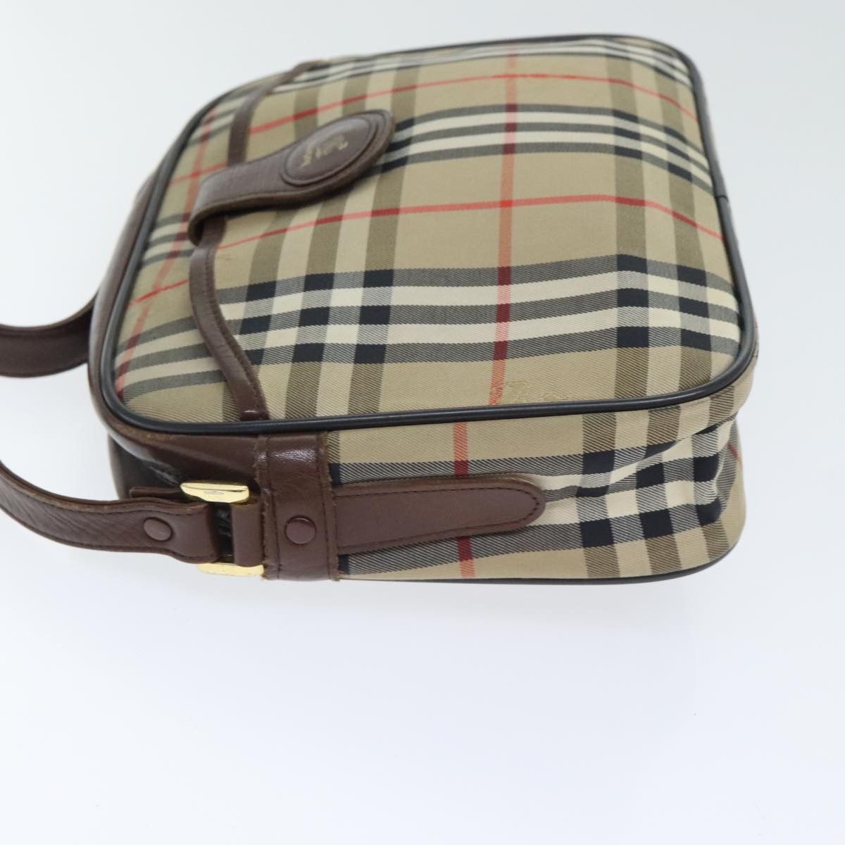 Burberry Nova Check Beige Canvas Shoulder Bag (Pre-Owned) Size ONE SIZE - 4 Thumbnail