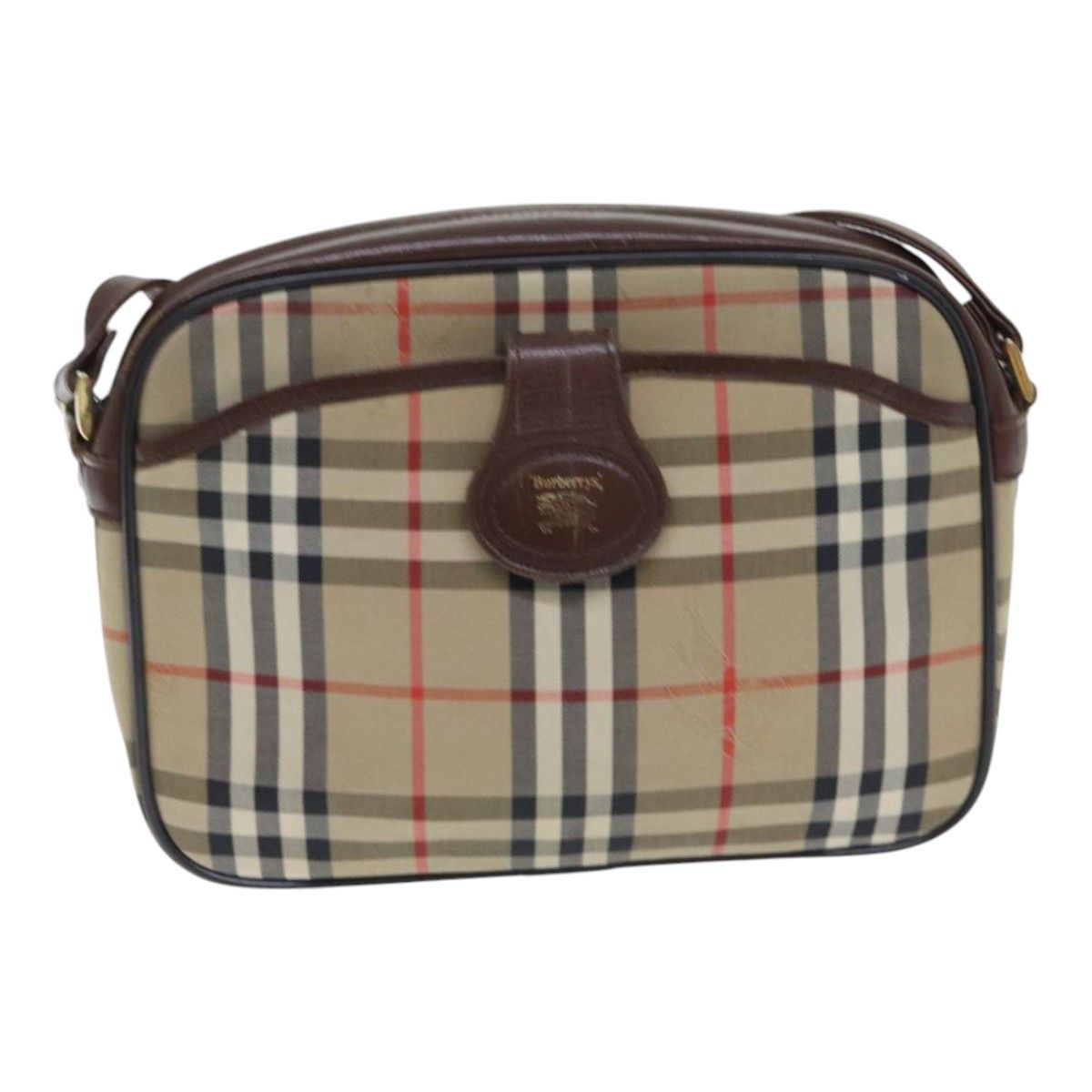 Burberry Nova Check Beige Canvas Shoulder Bag (Pre-Owned) Size ONE SIZE - 15 Thumbnail