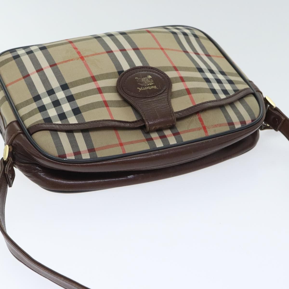 Burberry Nova Check Beige Canvas Shoulder Bag (Pre-Owned) Size ONE SIZE - 12 Thumbnail