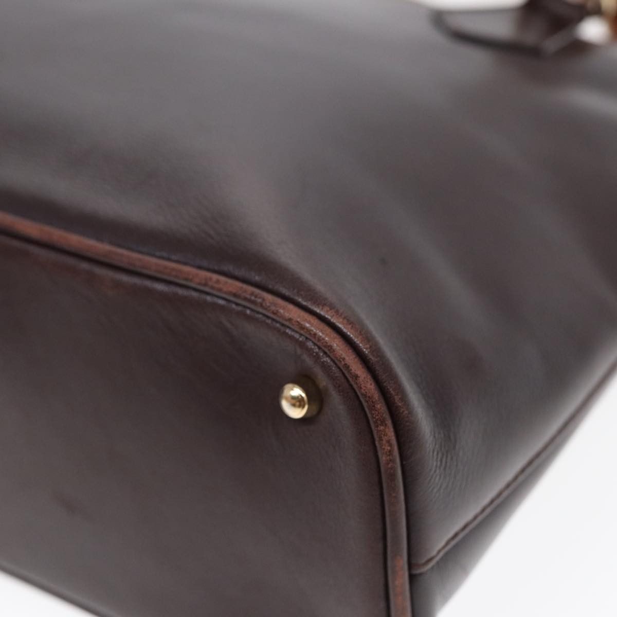 Gucci Bamboo Brown Leather Handbag (Pre-Owned) Size ONE SIZE - 10 Thumbnail