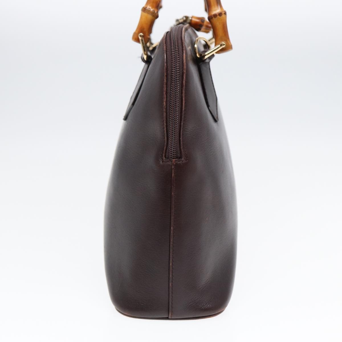 Gucci Bamboo Brown Leather Handbag (Pre-Owned) Size ONE SIZE - 3 Thumbnail