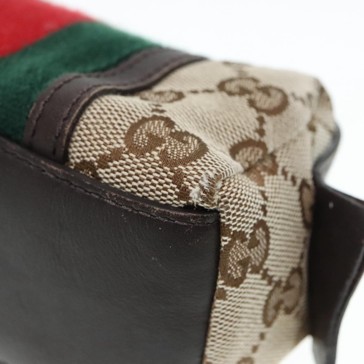 Gucci Web Beige Canvas Clutch Bag (Pre-Owned) Size ONE SIZE - 5 Thumbnail