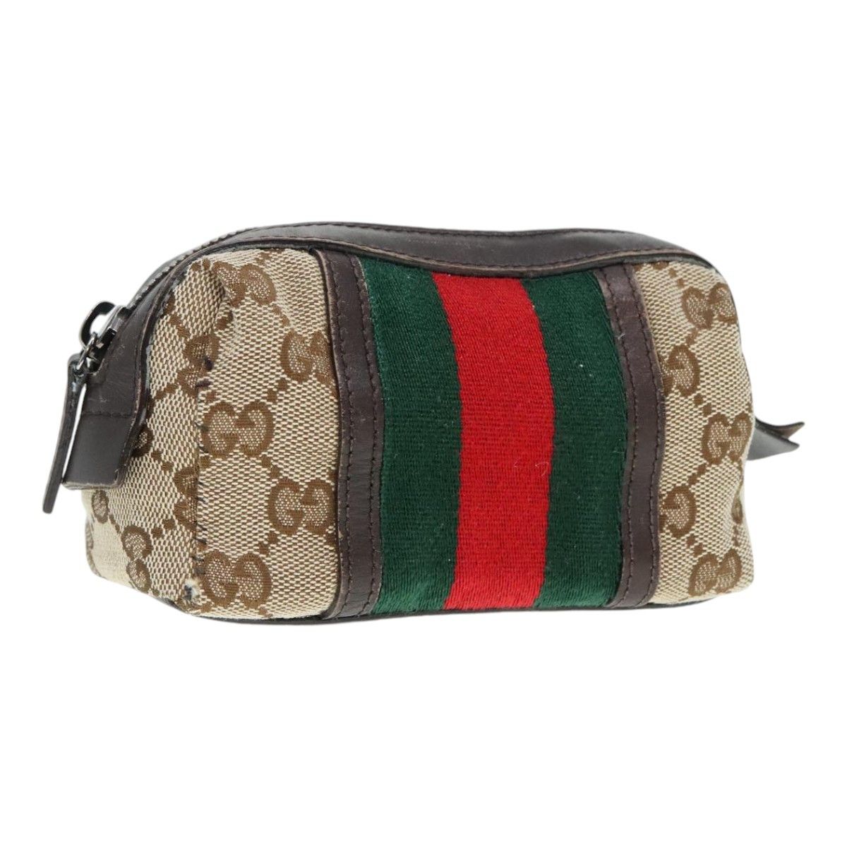 Gucci Web Beige Canvas Clutch Bag (Pre-Owned) Size ONE SIZE - 13 Thumbnail