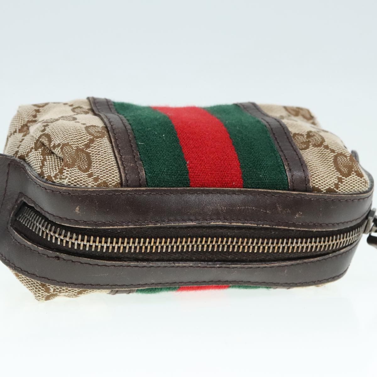 Gucci Web Beige Canvas Clutch Bag (Pre-Owned) Size ONE SIZE - 14 Thumbnail