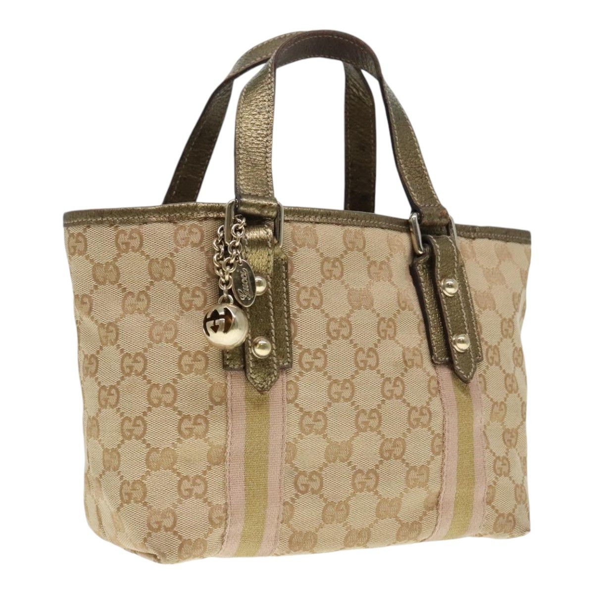Gucci Sherry Beige Canvas Tote Bag (Pre-Owned) Size ONE SIZE - 17 Thumbnail