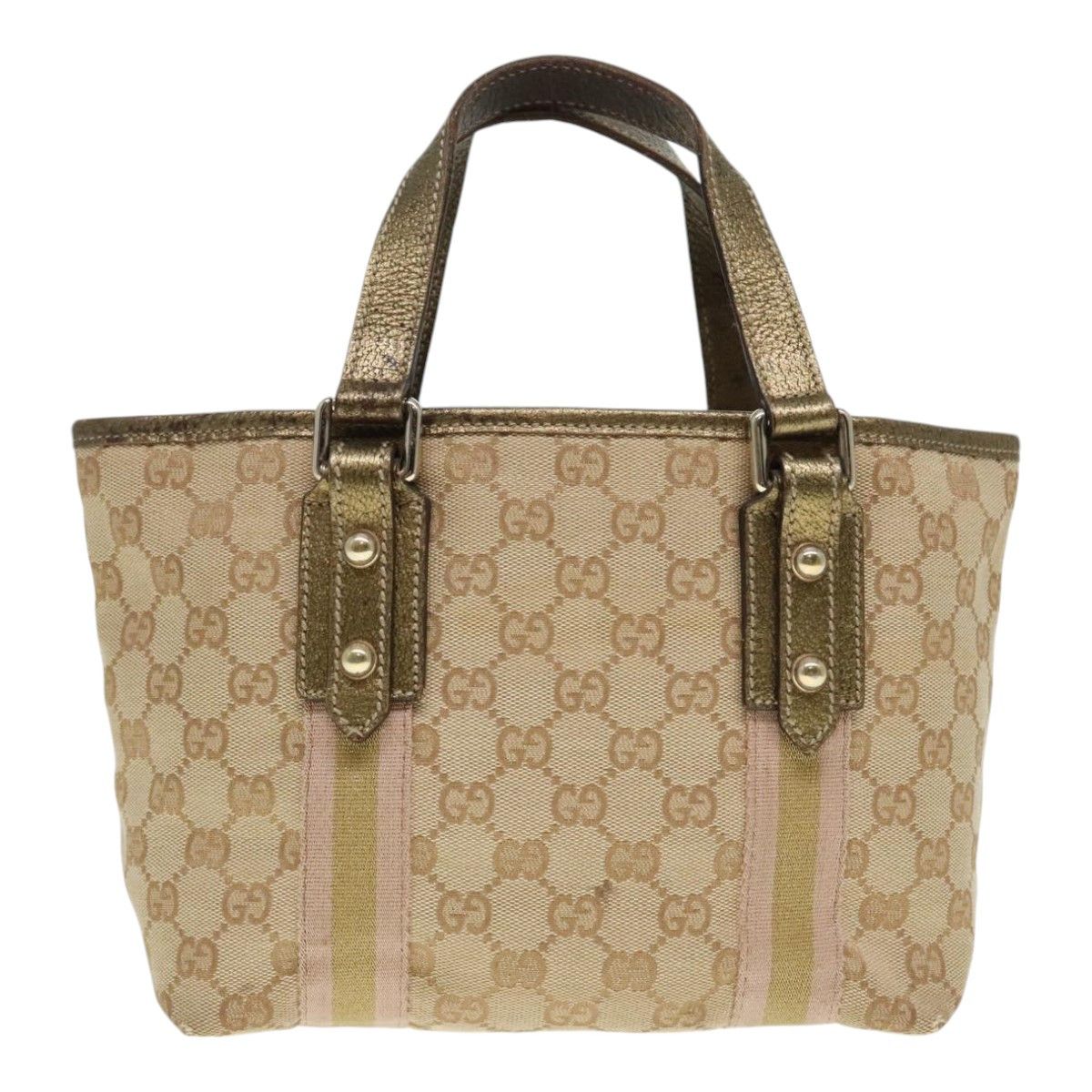 Gucci Sherry Beige Canvas Tote Bag (Pre-Owned) Size ONE SIZE - 2 Thumbnail