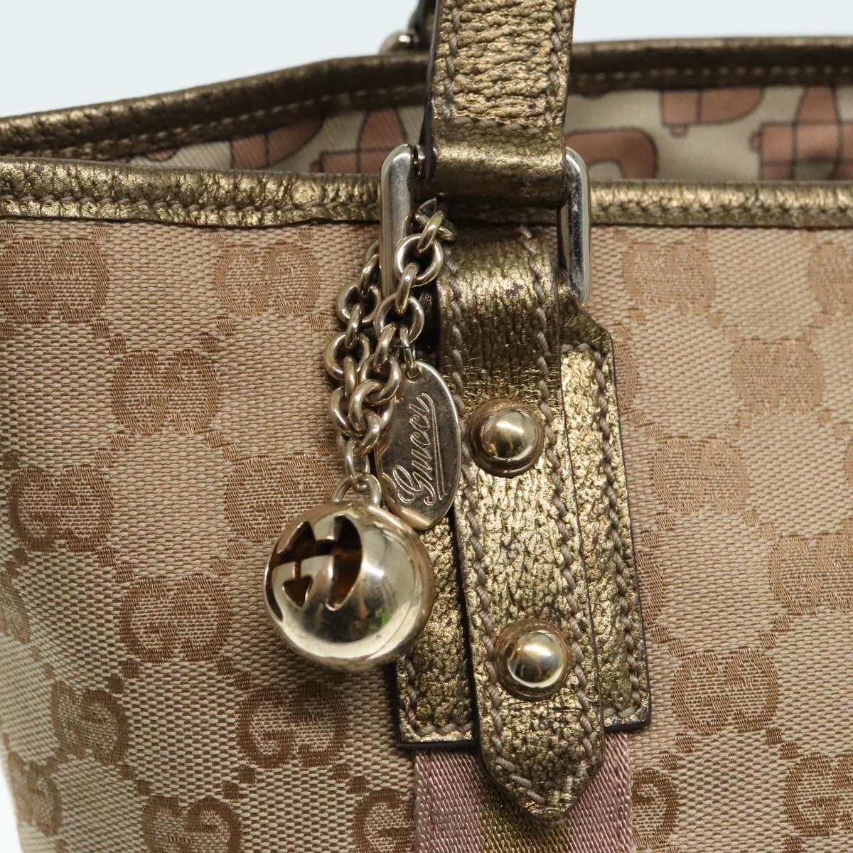 Gucci Sherry Beige Canvas Tote Bag (Pre-Owned) Size ONE SIZE - 15 Thumbnail