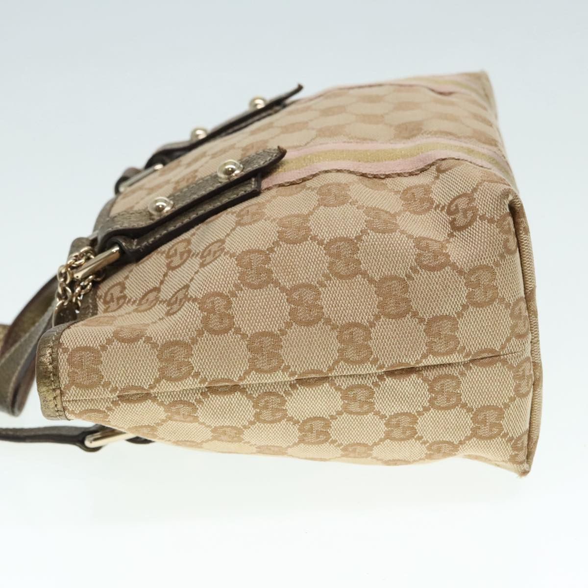 Gucci Sherry Beige Canvas Tote Bag (Pre-Owned) Size ONE SIZE - 4 Thumbnail