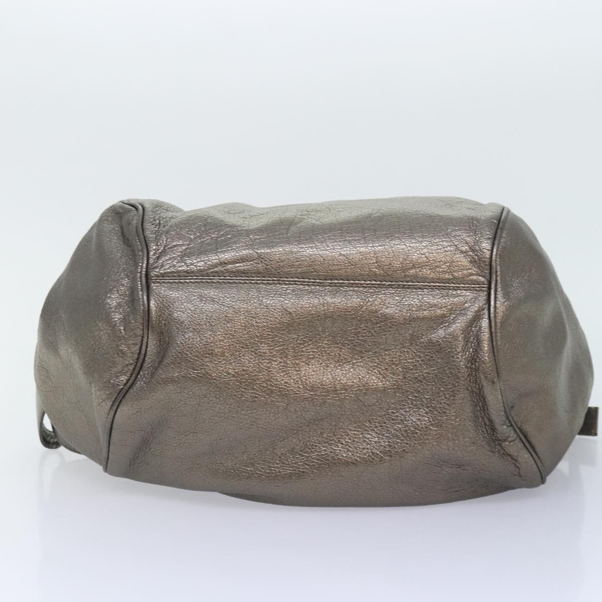 Salvatore Ferragamo Gancini Gold Leather Handbag (Pre-Owned) Size ONE SIZE - 15 Thumbnail