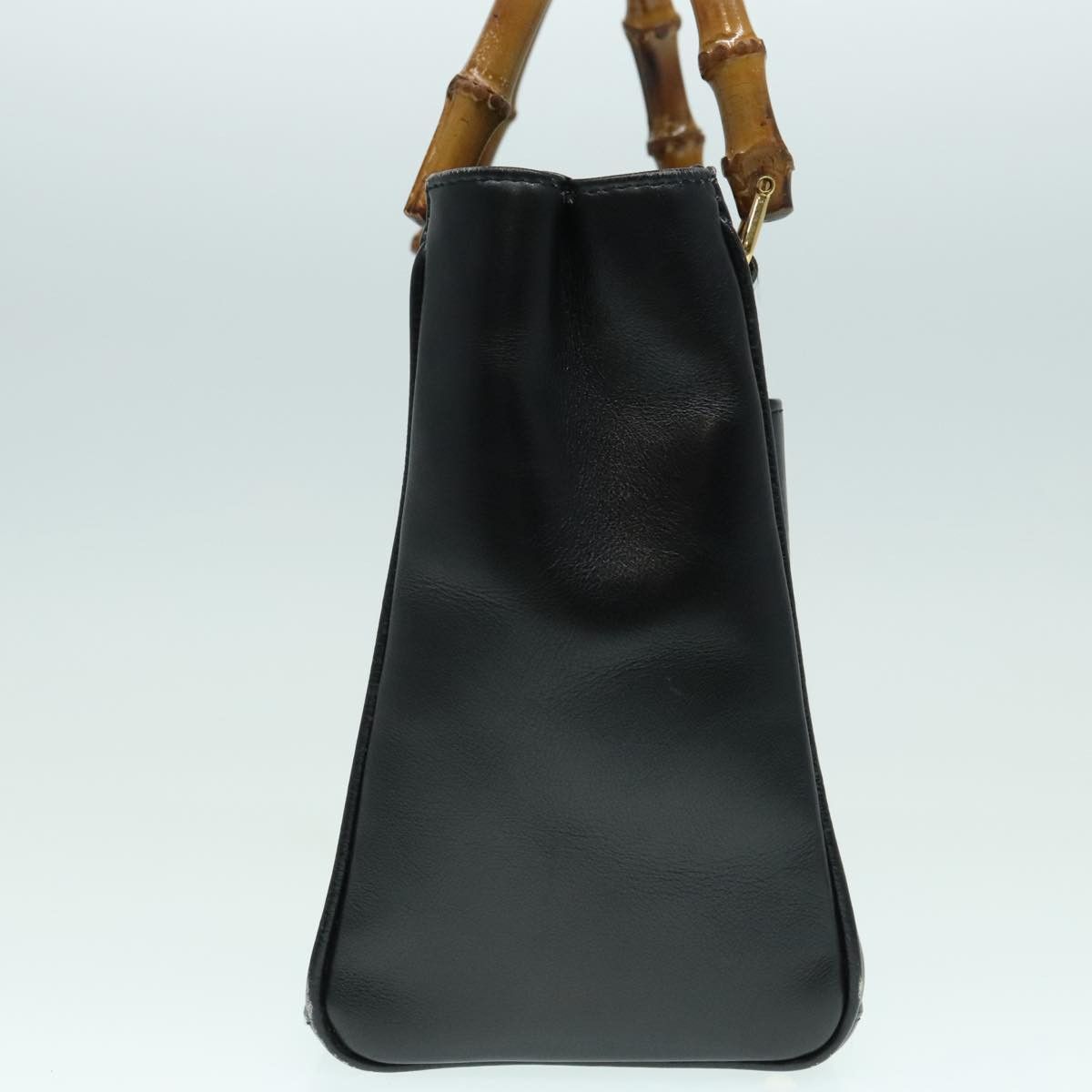 Gucci Bamboo Black Leather Handbag (Pre-Owned) Size ONE SIZE - 4 Thumbnail