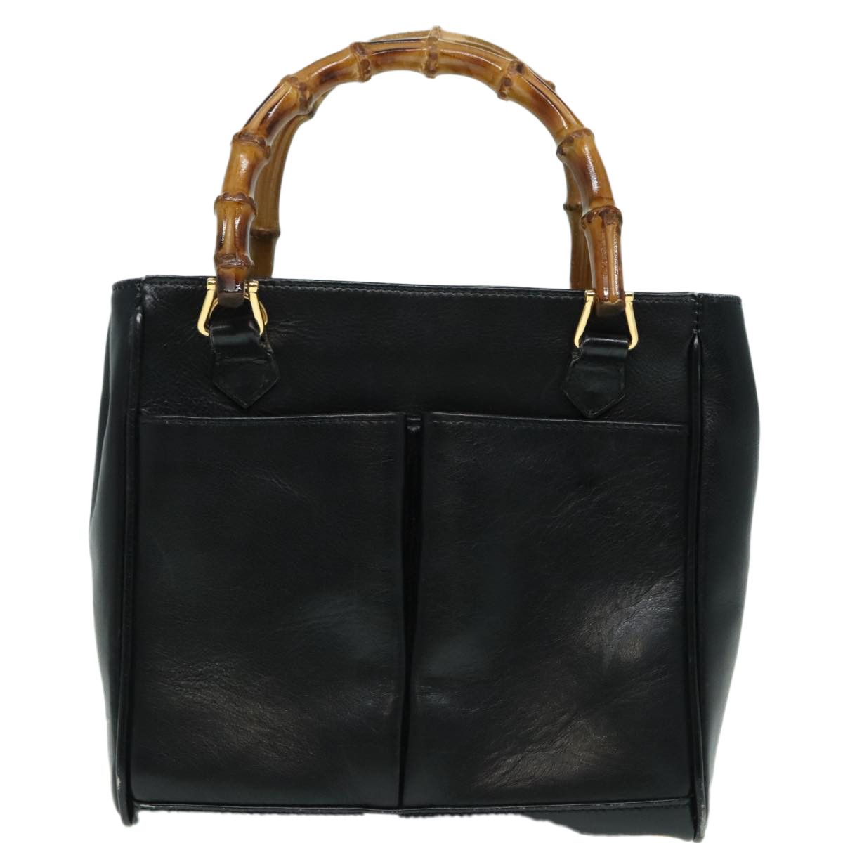 Gucci Bamboo Black Leather Handbag (Pre-Owned) Size ONE SIZE - 18 Thumbnail