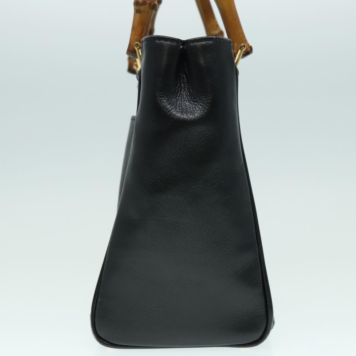 Gucci Bamboo Black Leather Handbag (Pre-Owned) Size ONE SIZE - 3 Thumbnail