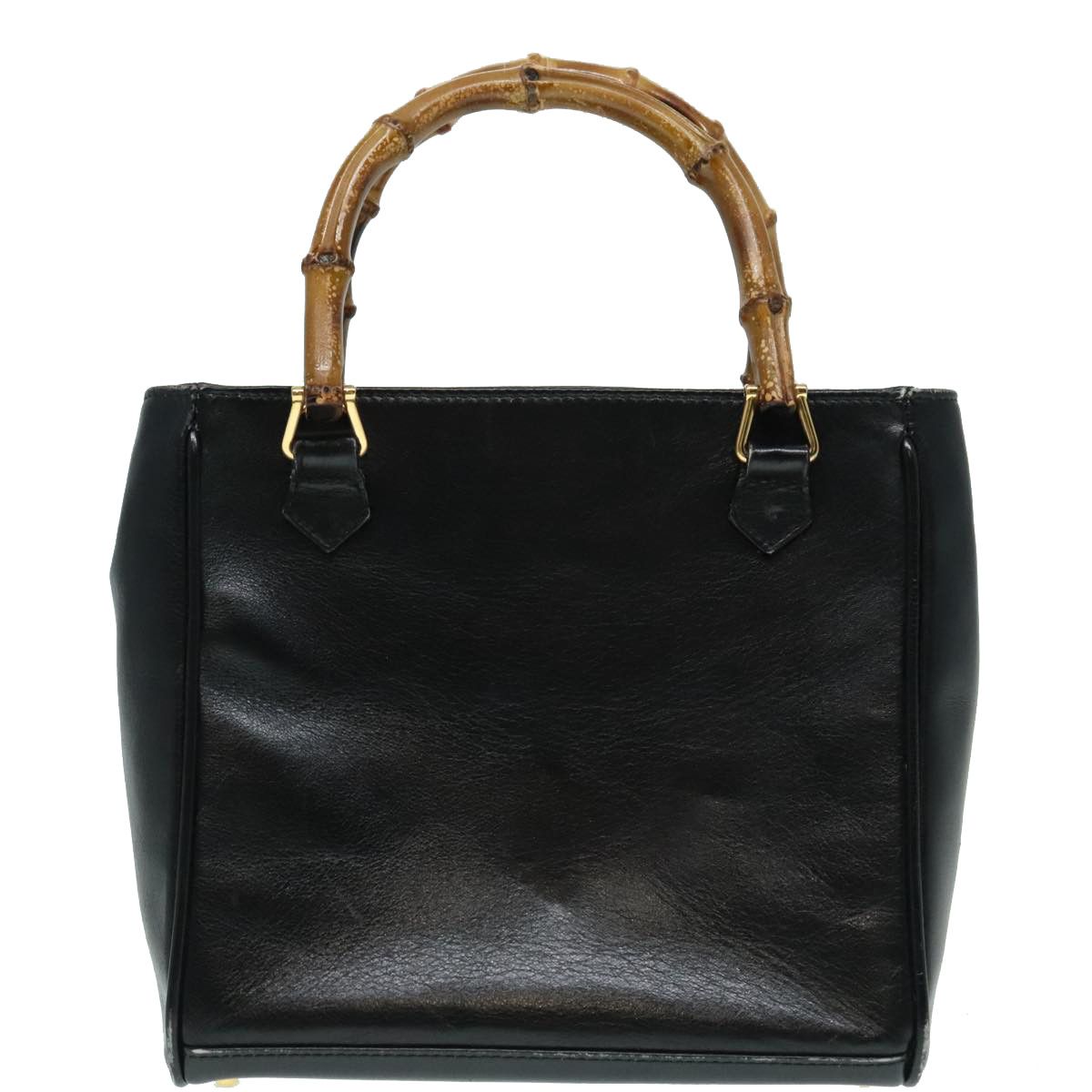 Gucci Bamboo Black Leather Handbag (Pre-Owned) Size ONE SIZE - 2 Thumbnail