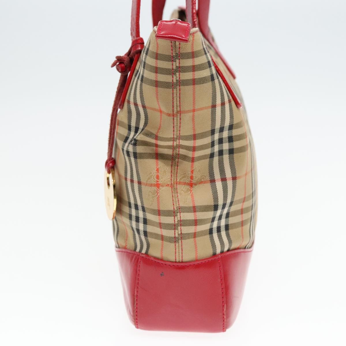 Burberry Nova Check Beige Canvas Tote Bag (Pre-Owned) Size ONE SIZE - 4 Thumbnail