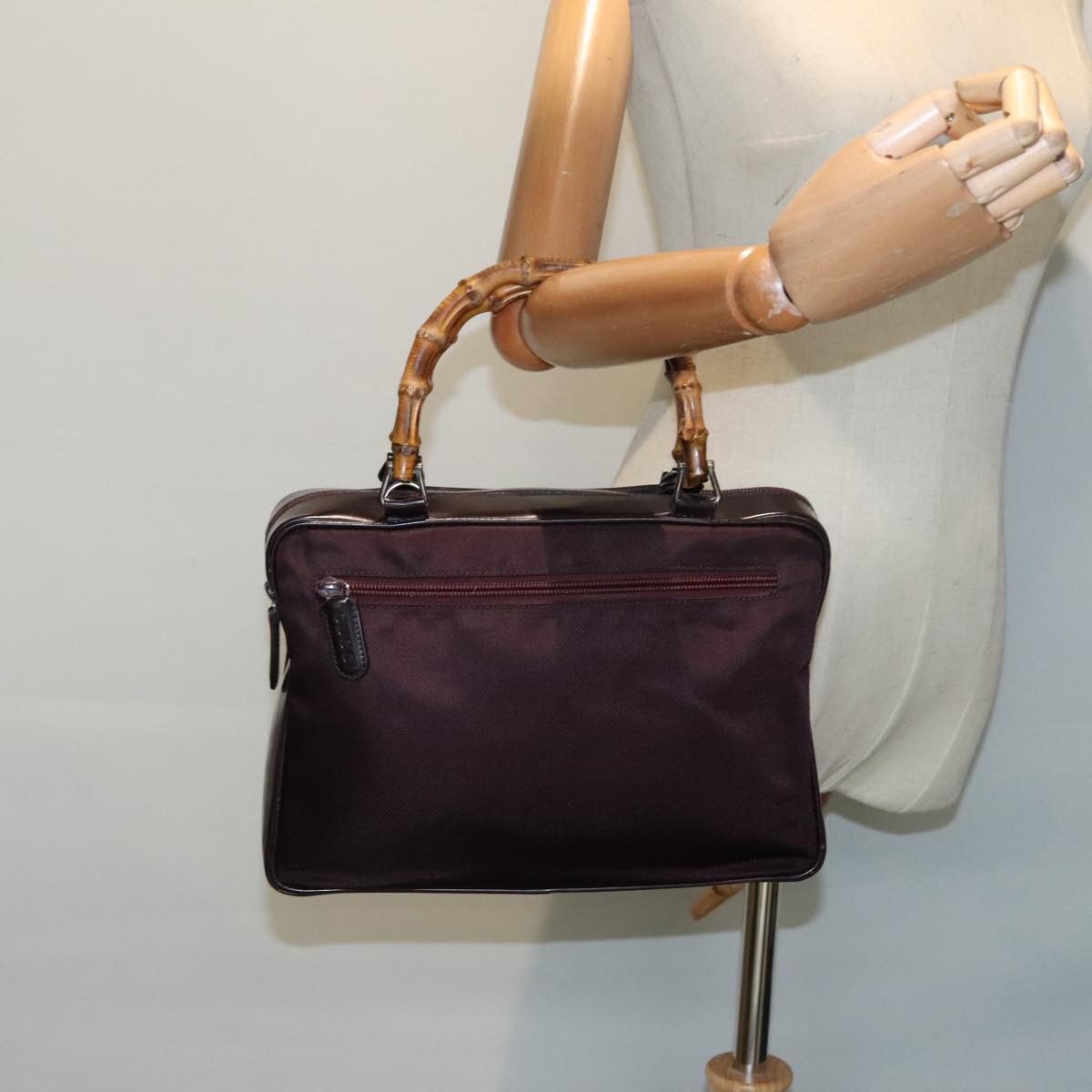Gucci Bamboo Brown Synthetic Handbag (Pre-Owned) Size ONE SIZE - 14 Thumbnail