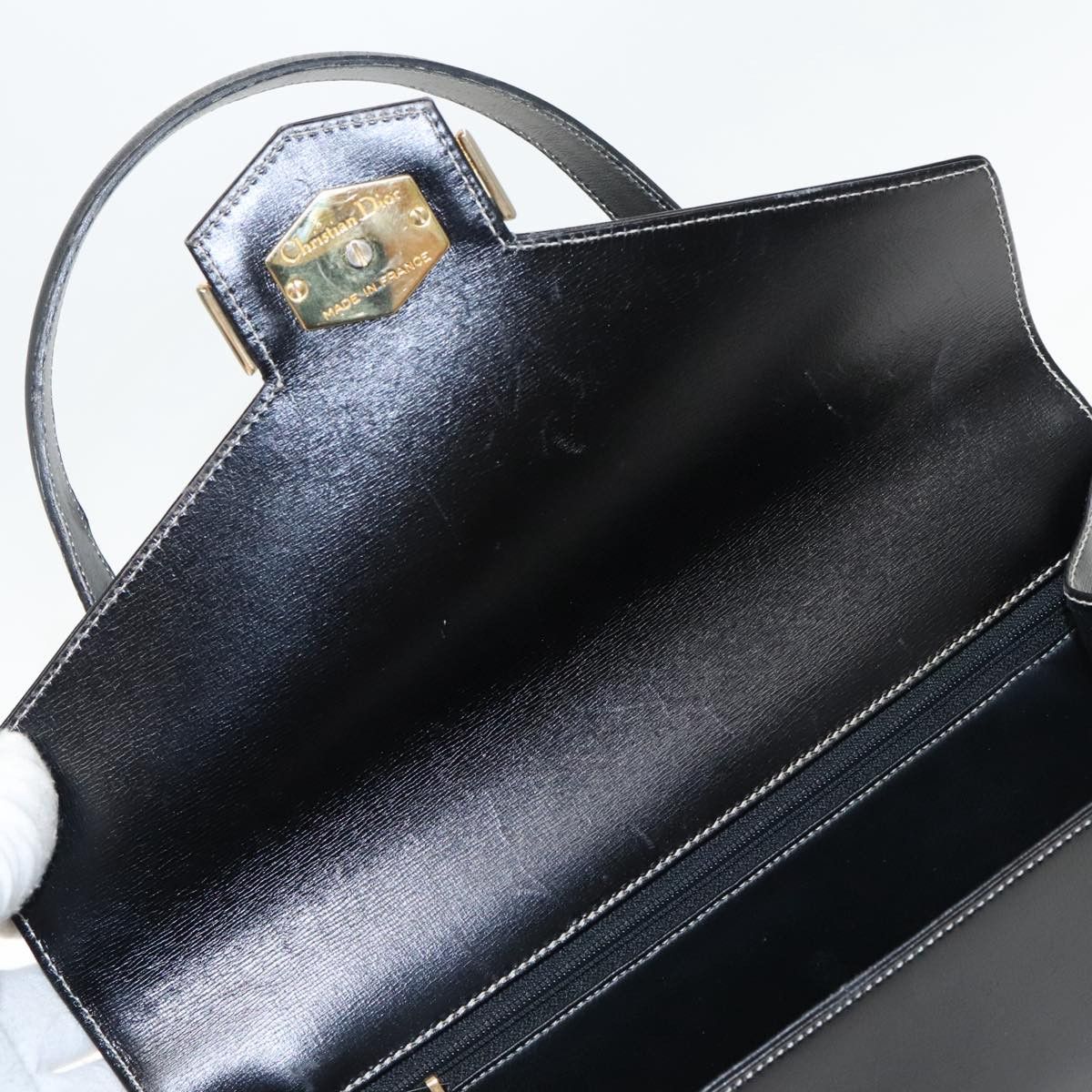 Dior Black Leather Handbag (Pre-Owned) Size ONE SIZE - 10 Thumbnail