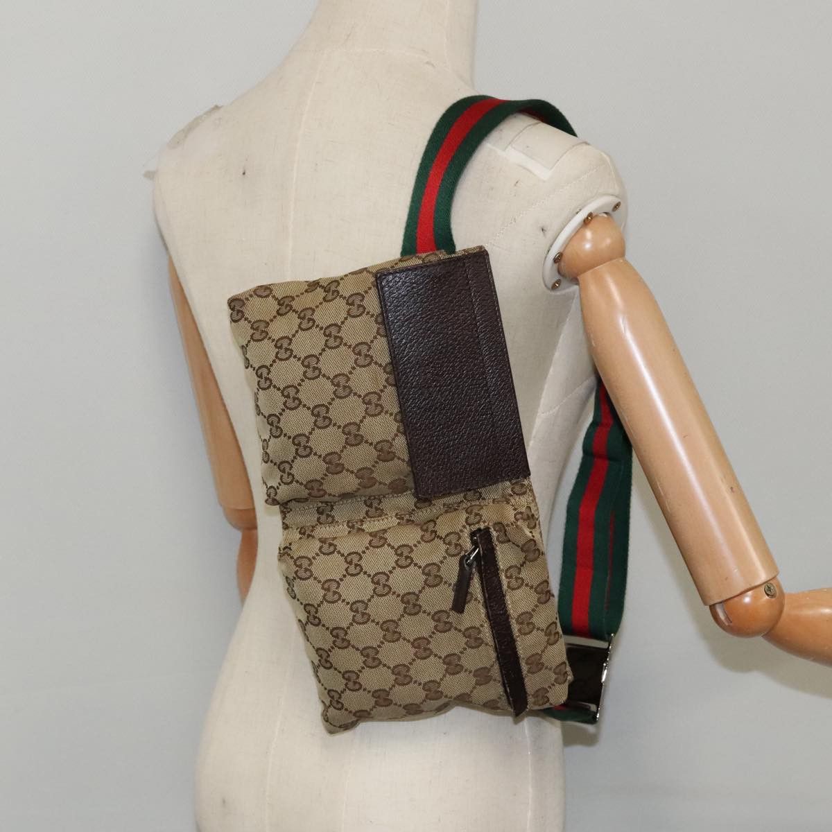 Gucci Sherry Beige Canvas Shoulder Bag (Pre-Owned) Size ONE SIZE - 16 Thumbnail