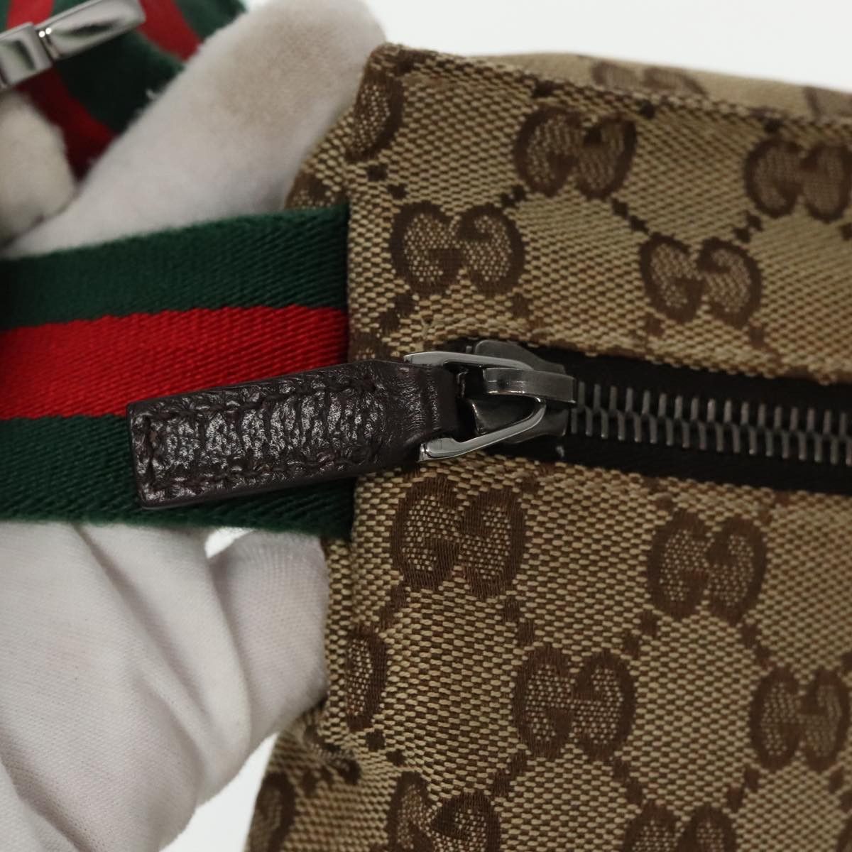Gucci Sherry Beige Canvas Shoulder Bag (Pre-Owned) Size ONE SIZE - 11 Thumbnail