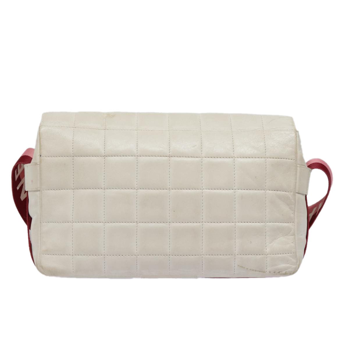 Chanel Chocolate Bar White Leather Shoulder Bag (Pre-Owned) Size ONE SIZE - 2 Thumbnail