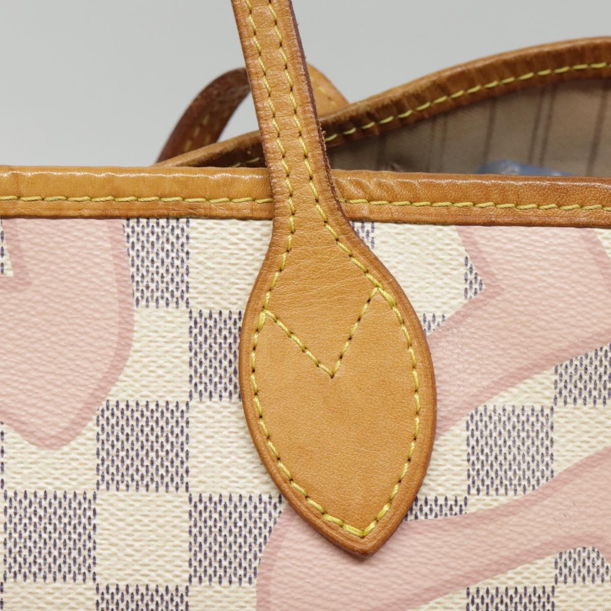 Louis Vuitton Neverfull Mm White Canvas Tote Bag (Pre-Owned) Size ONE SIZE - 19 Thumbnail