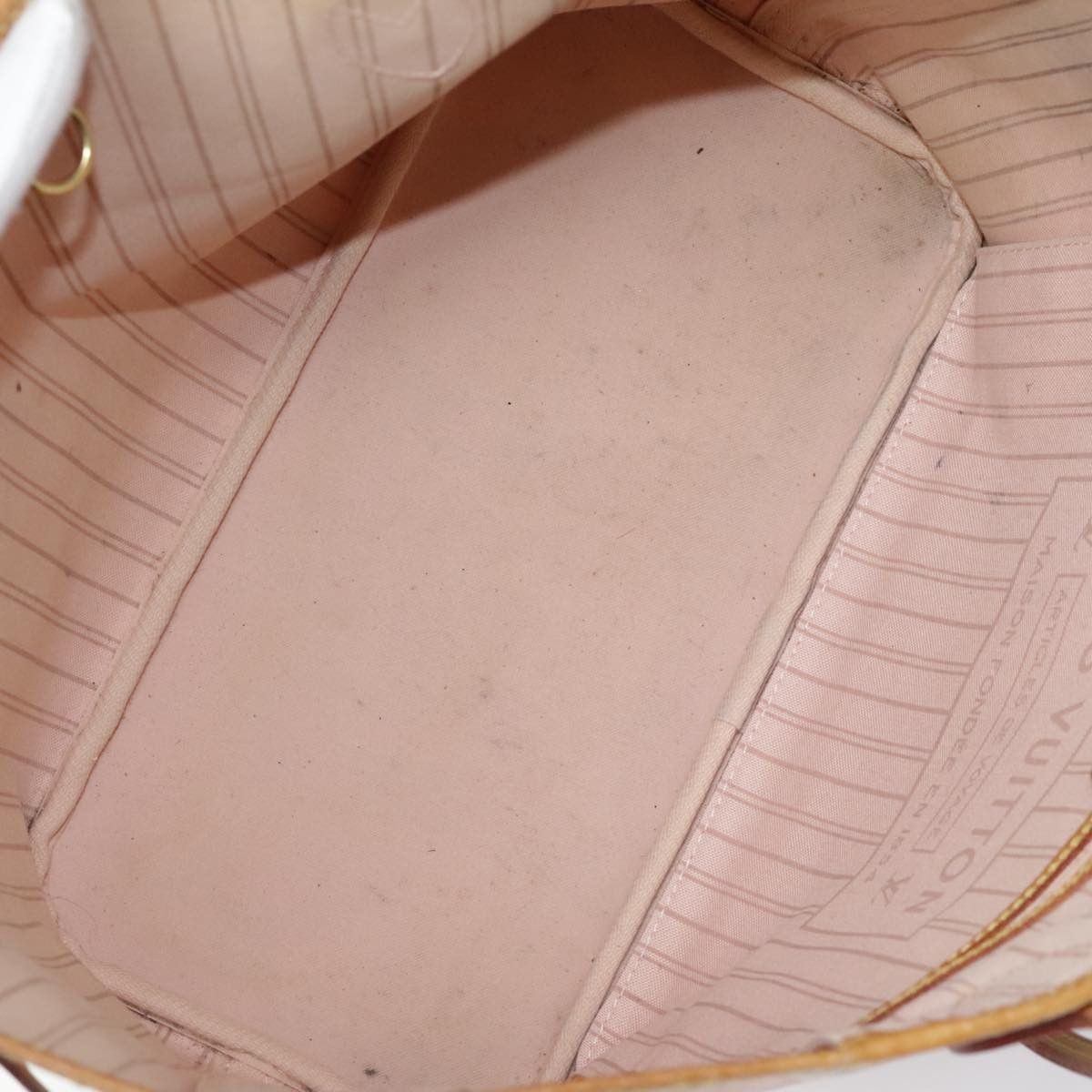 Louis Vuitton Neverfull Mm White Canvas Tote Bag (Pre-Owned) Size ONE SIZE - 11 Thumbnail