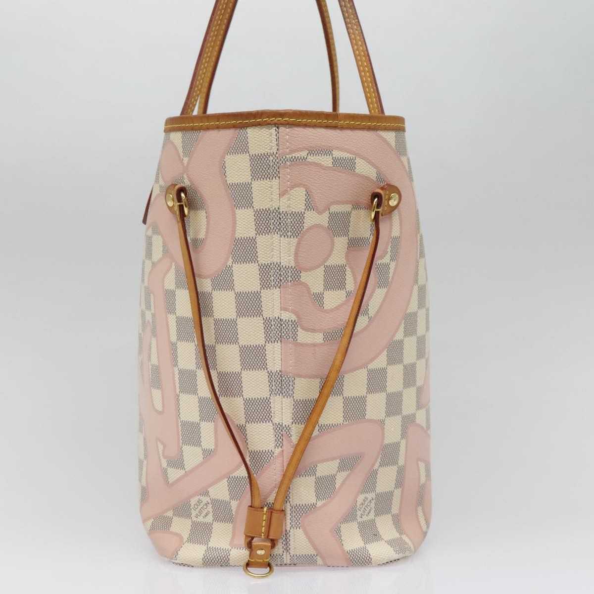 Louis Vuitton Neverfull Mm White Canvas Tote Bag (Pre-Owned) Size ONE SIZE - 4 Thumbnail