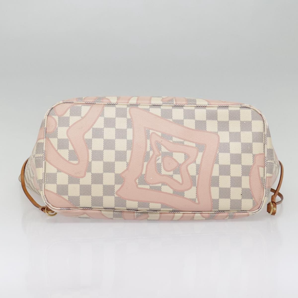 Louis Vuitton Neverfull Mm White Canvas Tote Bag (Pre-Owned) Size ONE SIZE - 17 Thumbnail