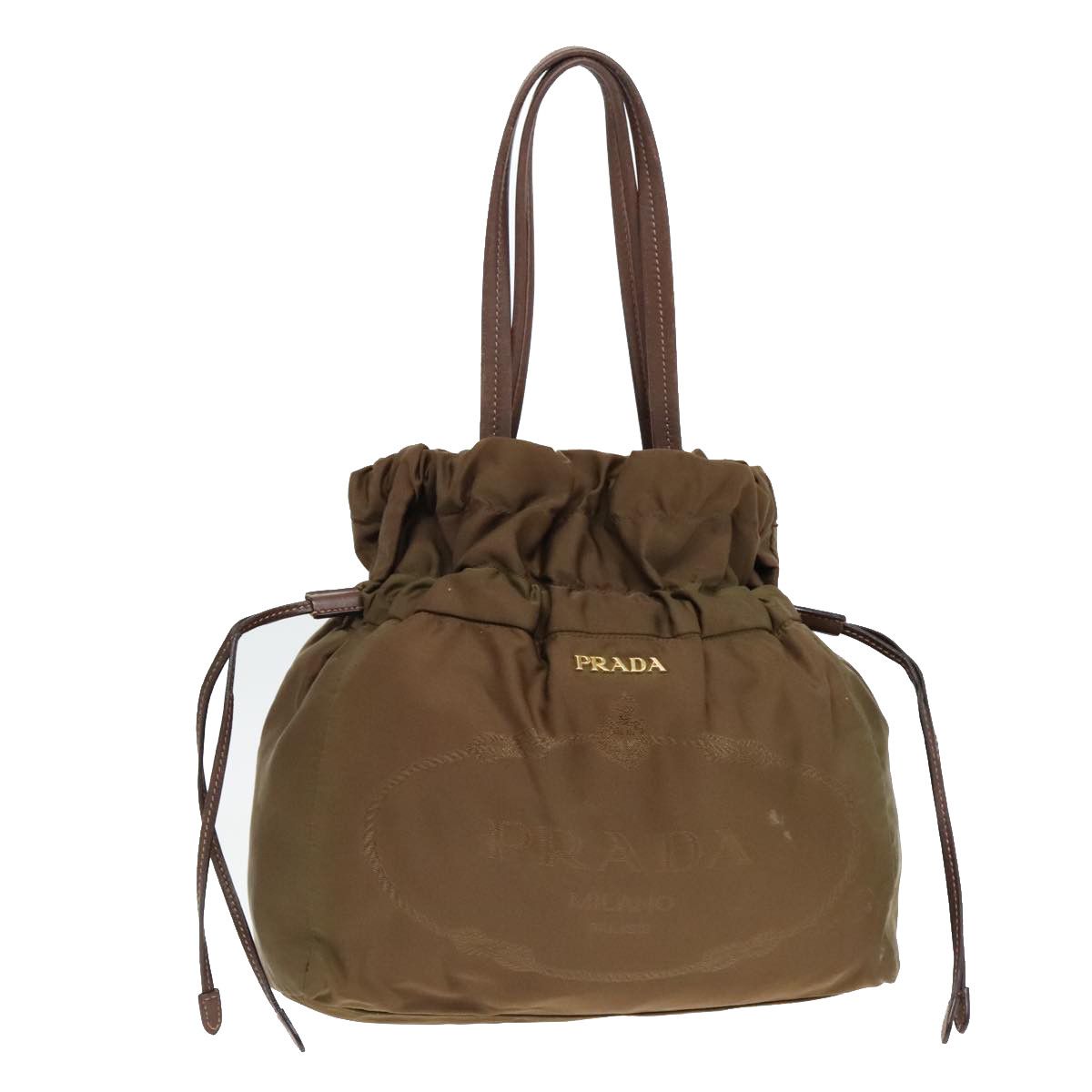 Prada Tessuto Khaki Synthetic Shoulder Bag (Pre-Owned) Size ONE SIZE - 14 Thumbnail