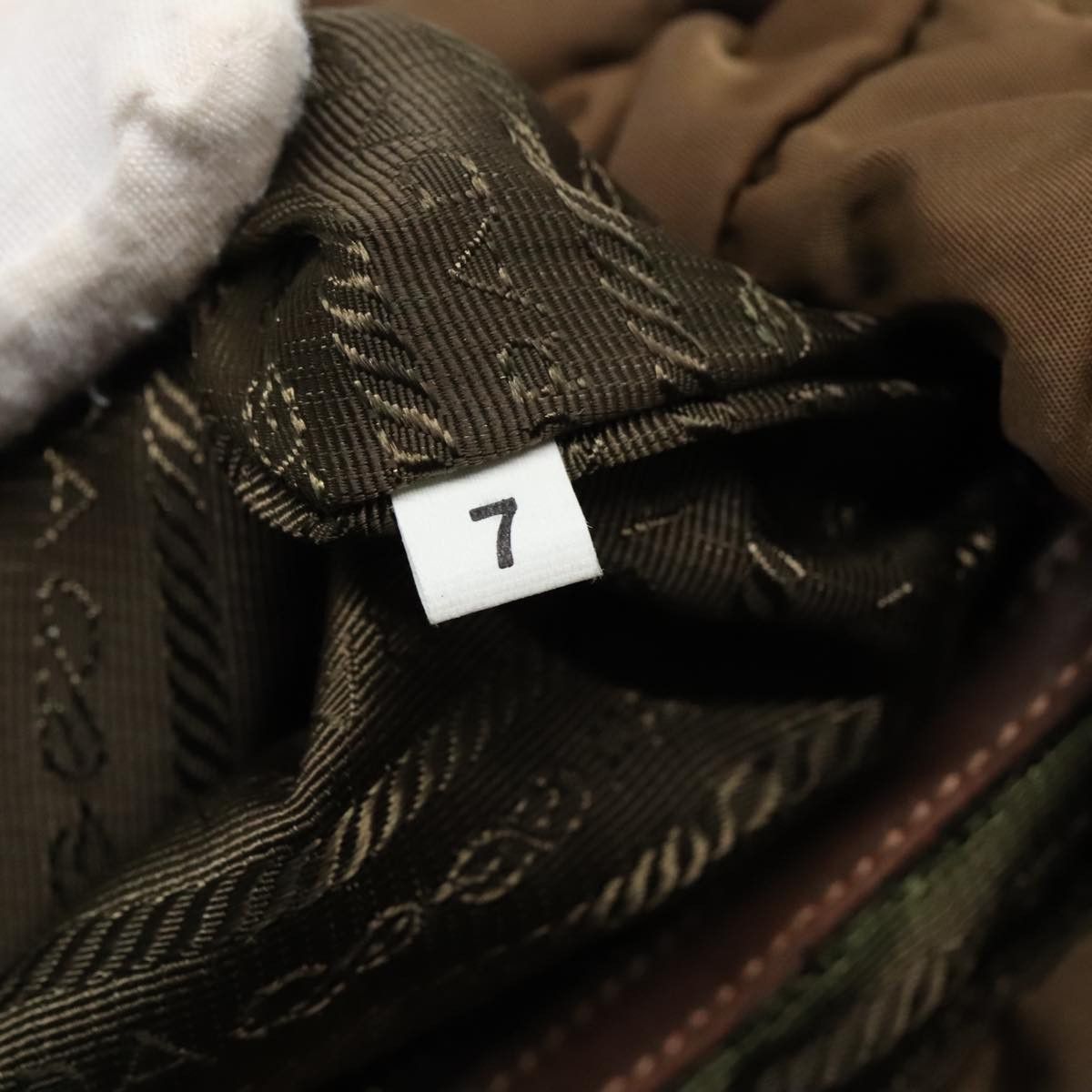 Prada Tessuto Khaki Synthetic Shoulder Bag (Pre-Owned) Size ONE SIZE - 9 Thumbnail