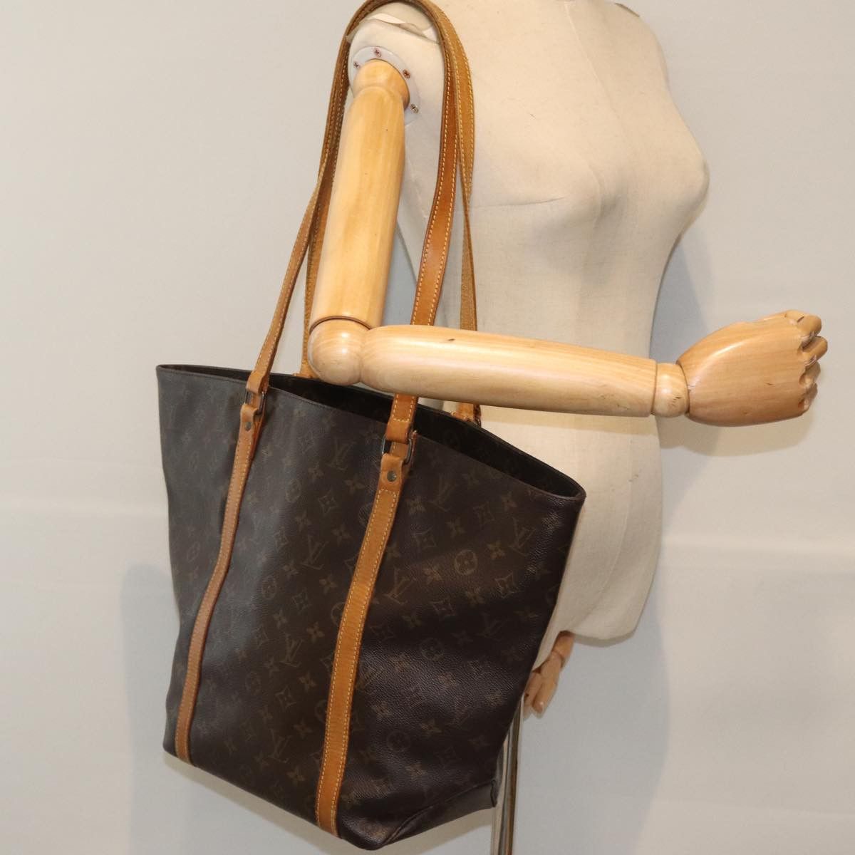 Louis Vuitton Shopping Brown Canvas Tote Bag (Pre-Owned) Size ONE SIZE - 10 Thumbnail