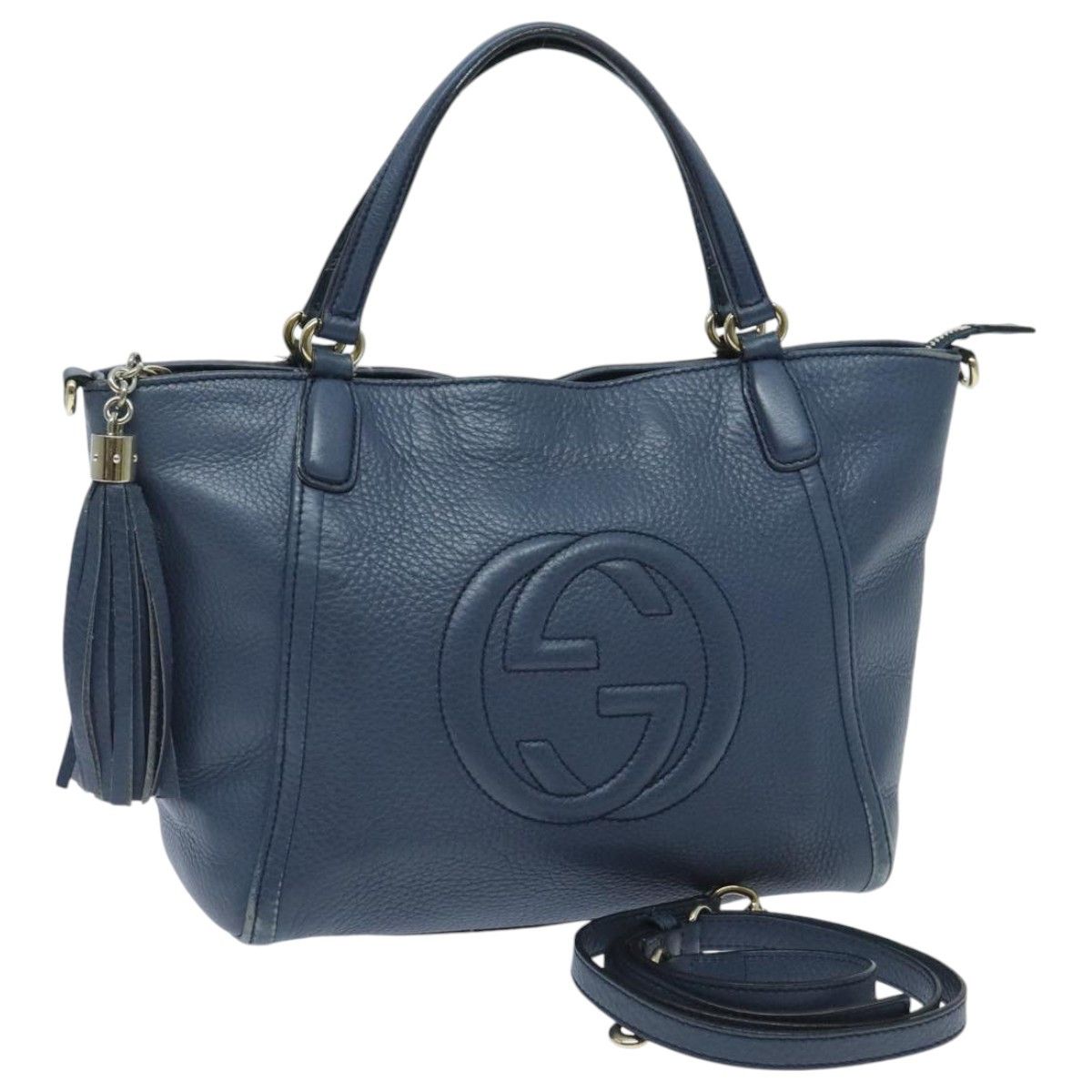 Gucci Soho Blue Leather Handbag (Pre-Owned) Size ONE SIZE - 16 Thumbnail